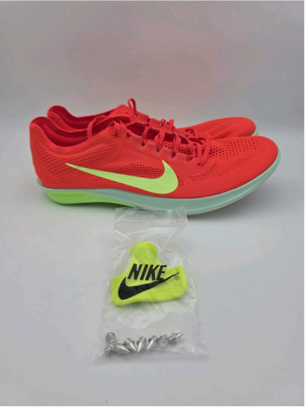 Nike ZoomX Dragonfly 2 Bright Crimson Lime Blast Track Spikes Mens Sz 6/Wmns 7.5